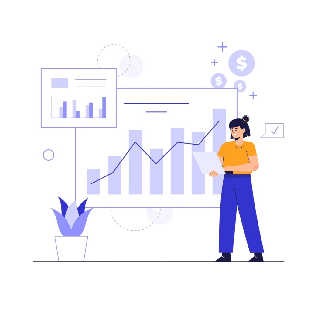 employee working office interior workplace flat vector illustration